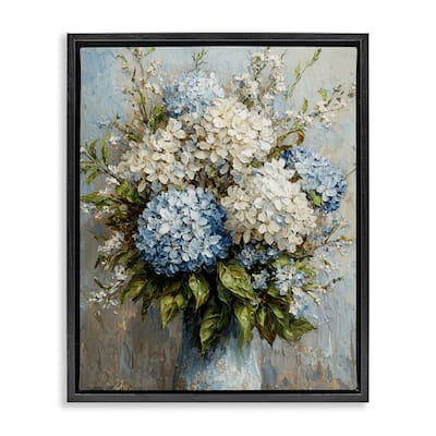 Stupell Muted Classic Hydrangeas Framed Floater Canvas Wall Art Design By Franklyn Gregory