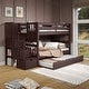 preview thumbnail 29 of 35, Taylor & Olive Trillium Twin over Twin Stairway Bunk Bed, Twin Trundle Dark Cherry