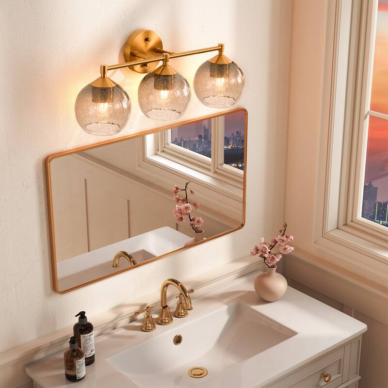 3-Light Bathroom Dimmable Vanity Light - N/A