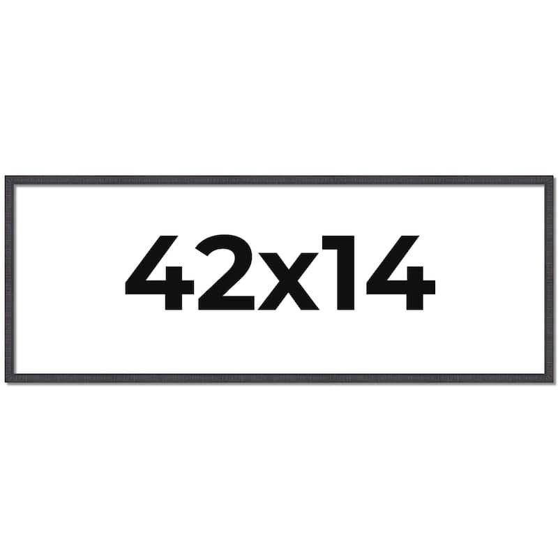 42x14 Frame Brown Solid Wood Picture Frame - Complete Modern Photo