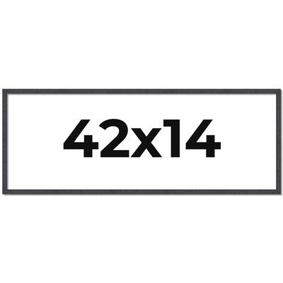 42x14 Frame Brown Solid Wood Picture Frame - Complete Modern Photo