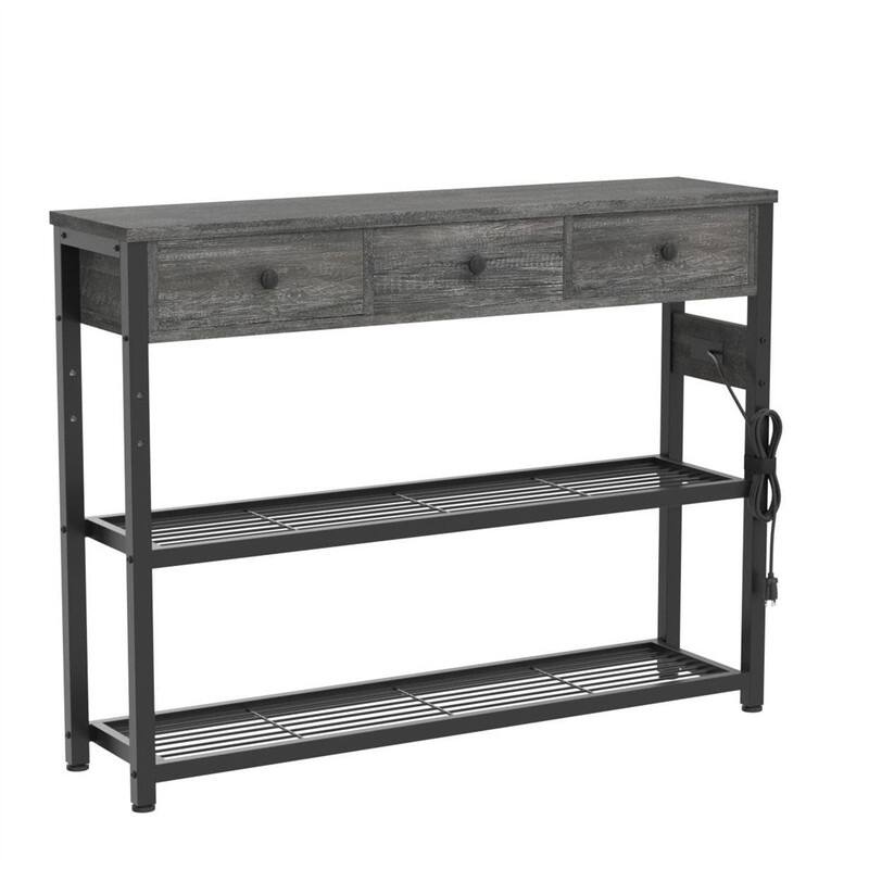 47'' Entryway Table with Outlets and USB Ports - 11.8"D x 47.2"W x 31.8"H