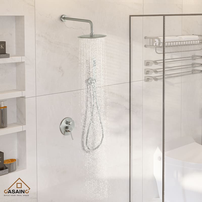 CASAINC 2-Function 10-In Wall Mounted Shower System