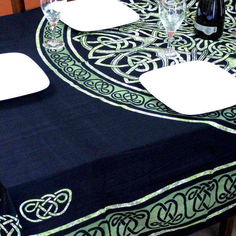 Cotton Celtic Circle Wheel Of Life Tablecloth Collection