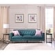 Carson Carrington Vavra Turquoise Leather Sofa - 86