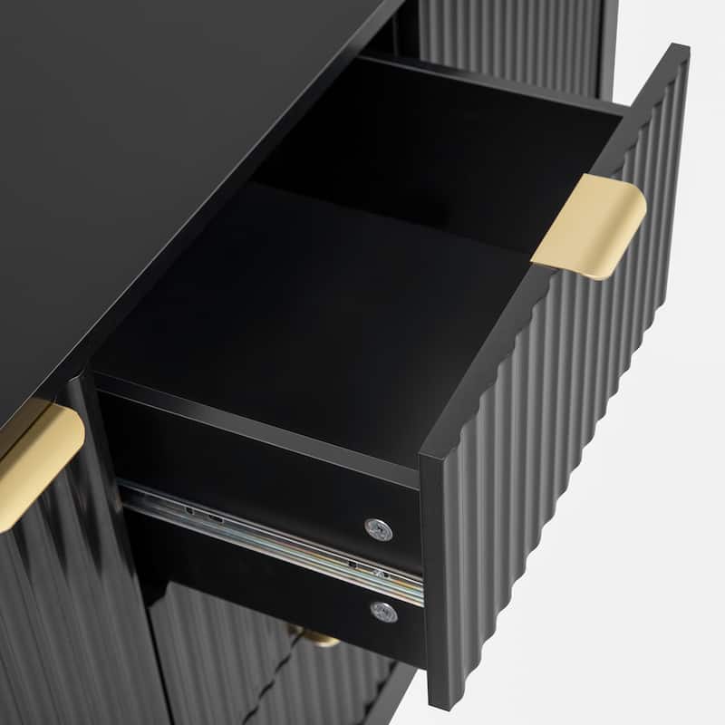 Storage Console Table with Adjustable Shelves