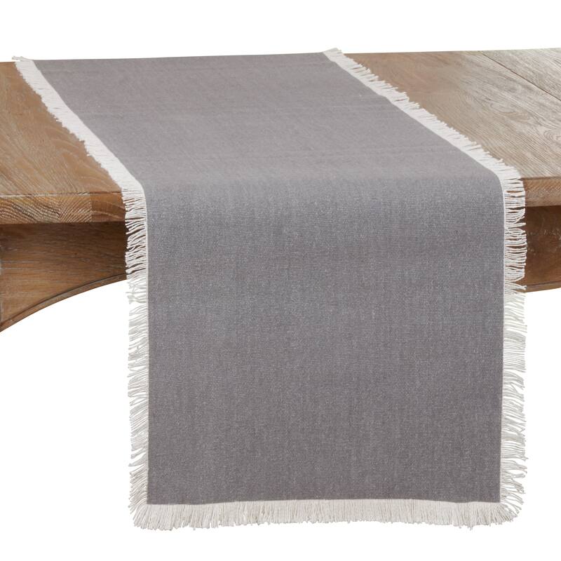Table Runner With Fringe Border Design