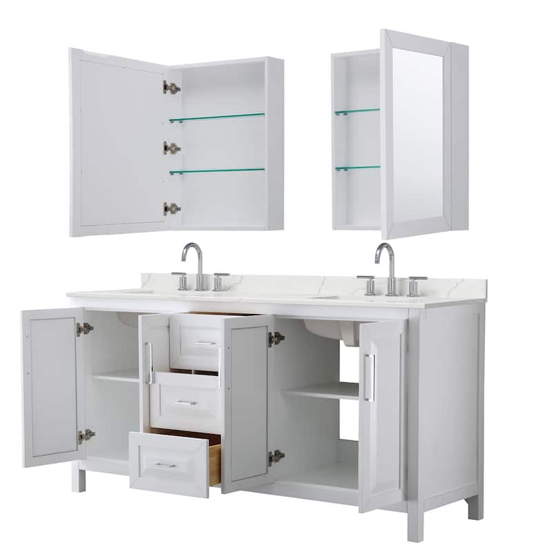 Wyndham Collection WCV252572D-QTZ-US3MED Daria 72" Free Standing