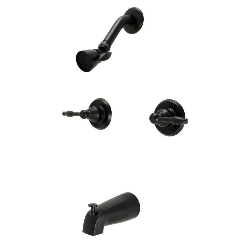 Kingston Brass Magellan Tub and Shower Trim with Single Function - Matte Black