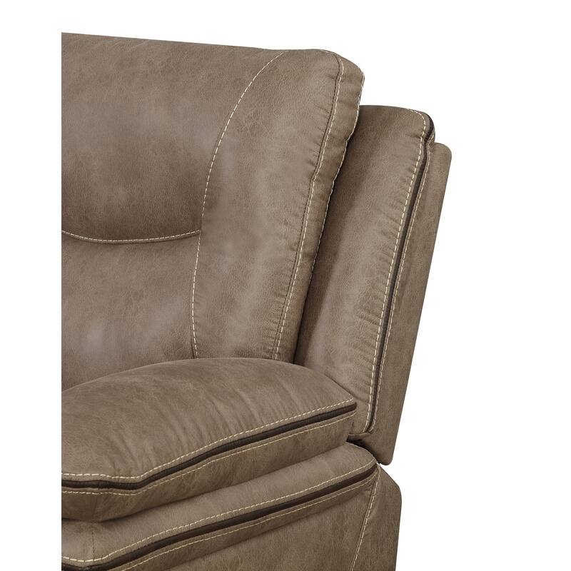 Steve Silver Irrigone Faux Leather Reclining Loveseat with Storage