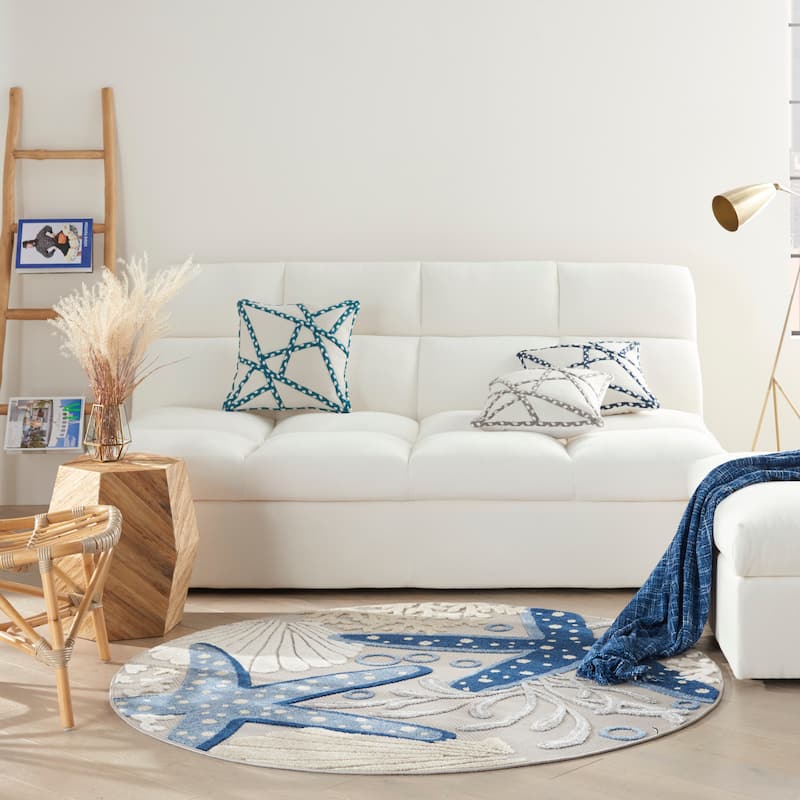 Nourison Aloha Coastal Starfish Indoor/Outdoor Area Rug