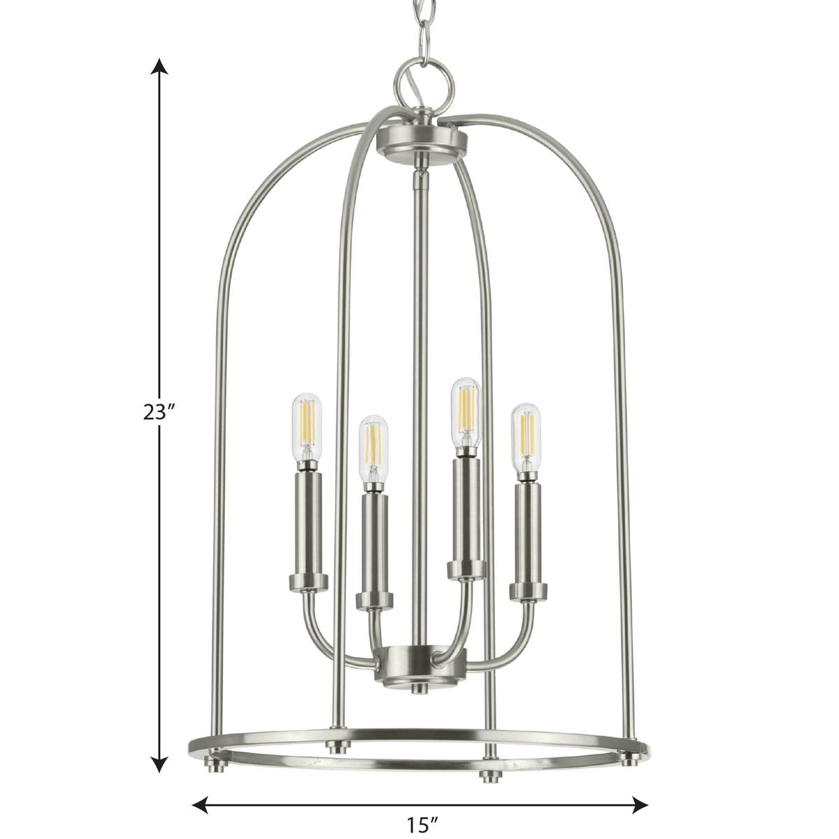 Brushed nickel farmhouse pendant light deals