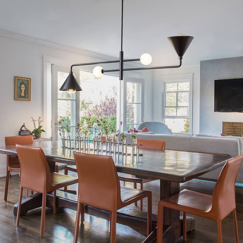 Modern 4-Light Chandelier Linear Kitchen Island Lights