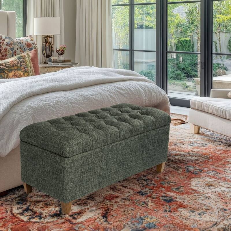 Porch & Den Charenton Tufted Storage Bench