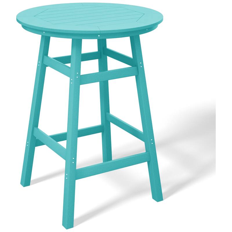 Polytrends Laguna Hdpe All Weather Outdoor Patio 35" Round Bar Table