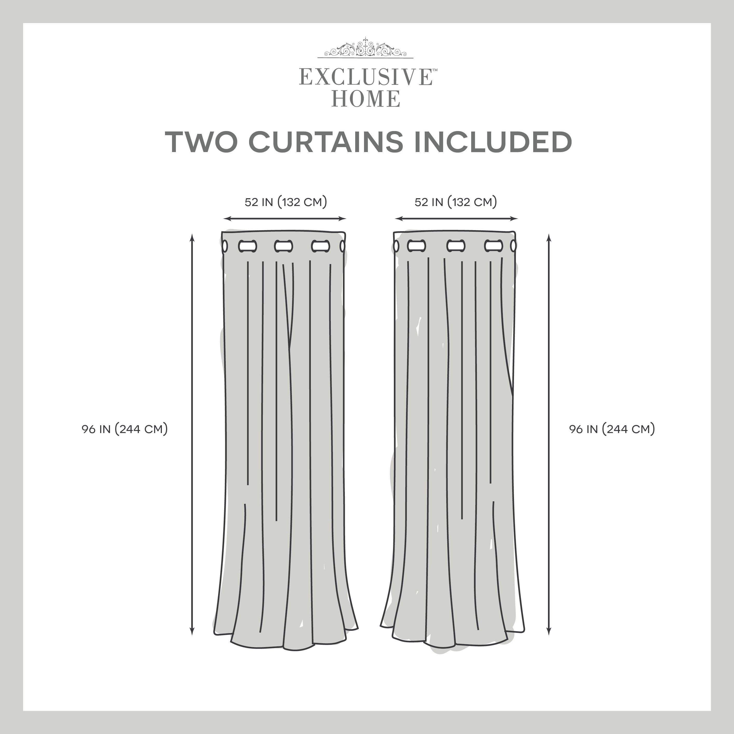 ATI Home Alfie Room Darkening Blackout Grommet Top Curtain-image