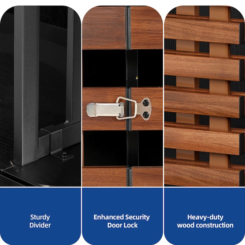 Moasis 71" Double Dog Crate Furniture for 2 Dogs with Sliding Fence Door,Heavy Duty Dual Dog Kennel TV Stand Large Dogs