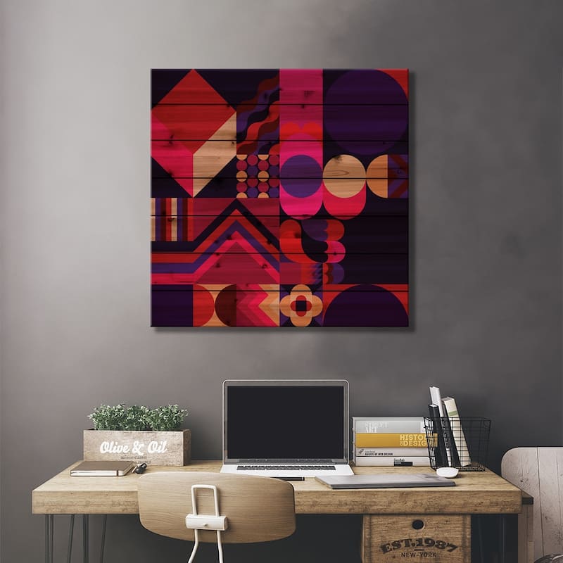 Purple Haze Print On Wood by Greg Mably - Multi-Color