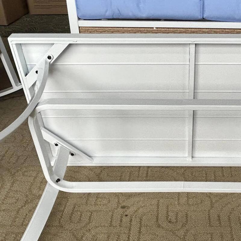 4PCS Patio Furniture Set with Rocking Chairs, Loveseat, Coffee Table