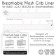 preview thumbnail 6 of 4, Sweet Jojo Designs + BreathableBaby Breathable Mesh Crib Liner Boho Bohemian Girl Pink Shabby Chic Farmhouse Modern
