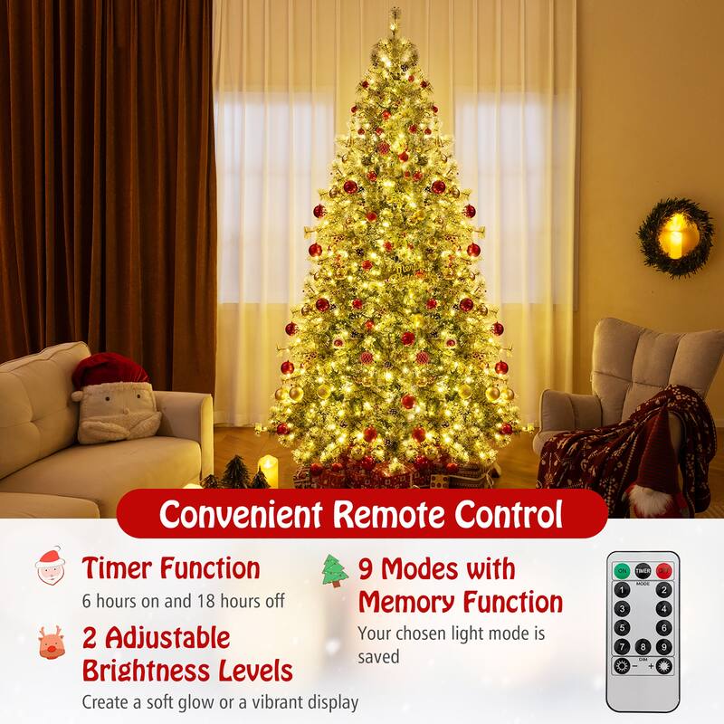 Gymax 9 FT Artificial Christmas Tree w/ Quick Power Connector 1714 - See Details
