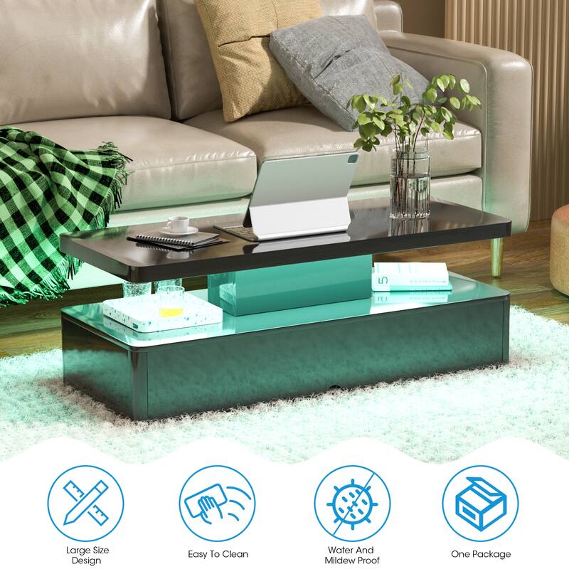 Modern Coffee Table with Led Light