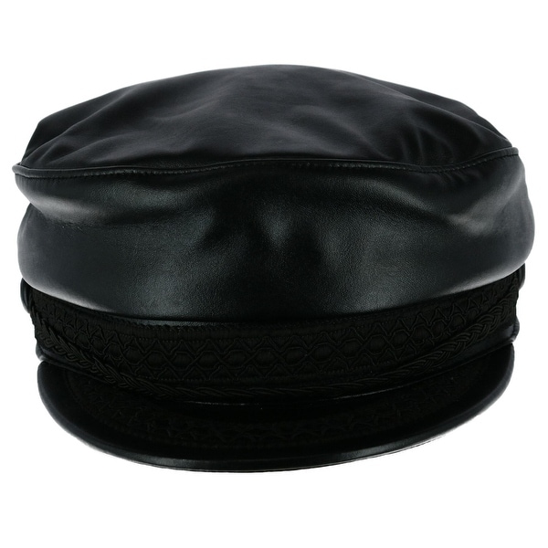 vegan leather hat