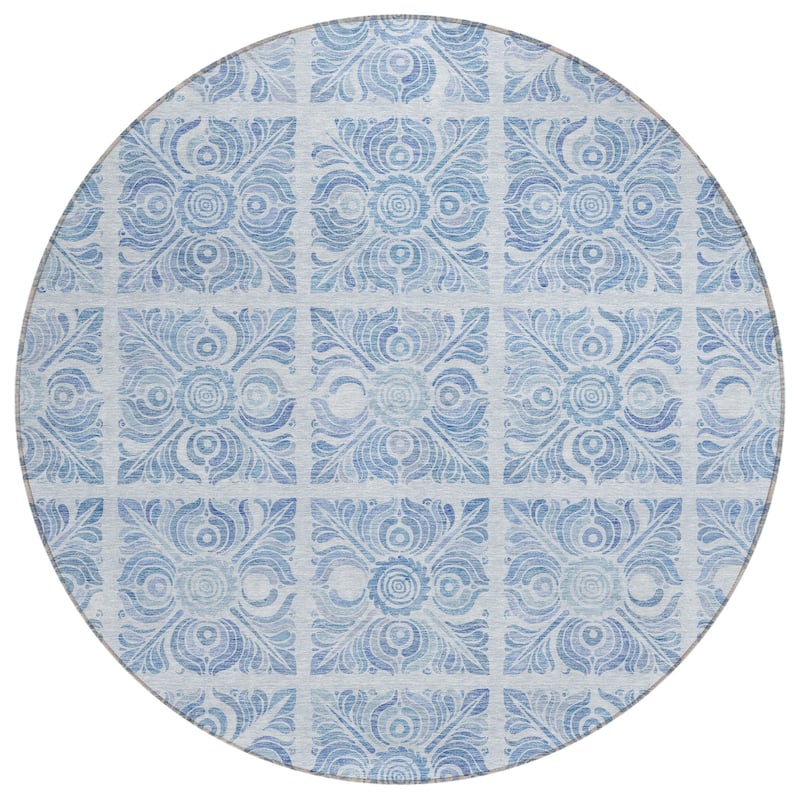Machine Washable Indoor/ Outdoor Chantille Mosaic Rug