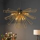 preview thumbnail 2 of 11, 10-Light Modern Large Round Sputnik Starburst Pendant Light Firework Semi-Sphere Globe Chandelier - 34.2 in. W x 19.6 in. H