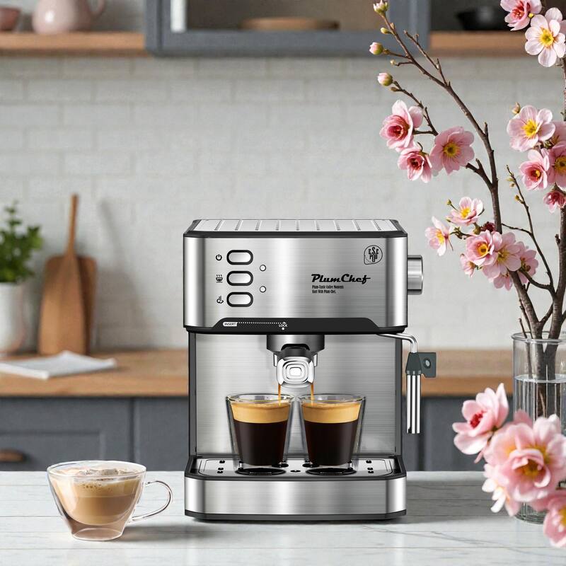 20 Bar Espresso Machine with Milk Frother, Single and Double Shot Coffee Maker, ESE Pod Compatible for Home