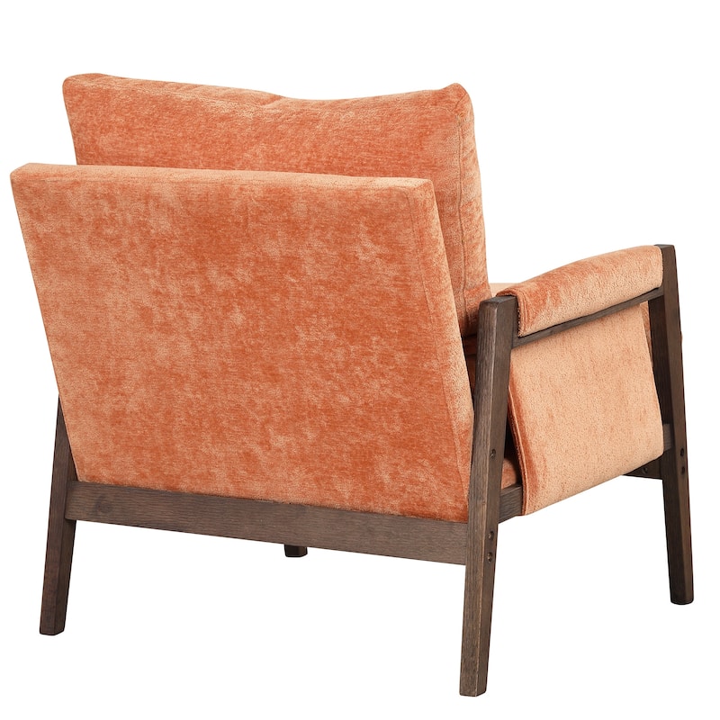 Mid-Century Velvet Accent Chair with Thick Seat Cushion for Living Room,Bedroom,Studio