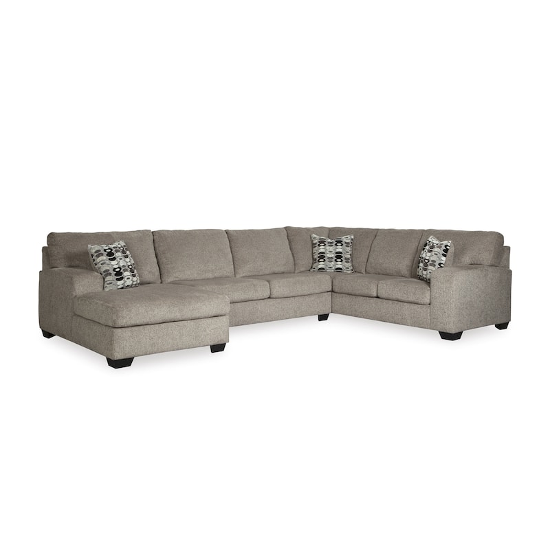 Ballinasloe 3-Piece Sectional with Left Facing Chaise - Platinum