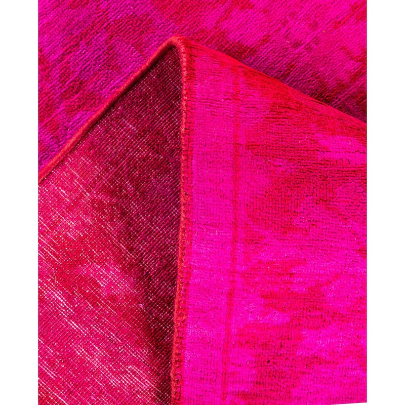 Overdyed One-of-a-Kind Hand-Knotted Area Rug - Pink - 4' 1" x 5' 10"