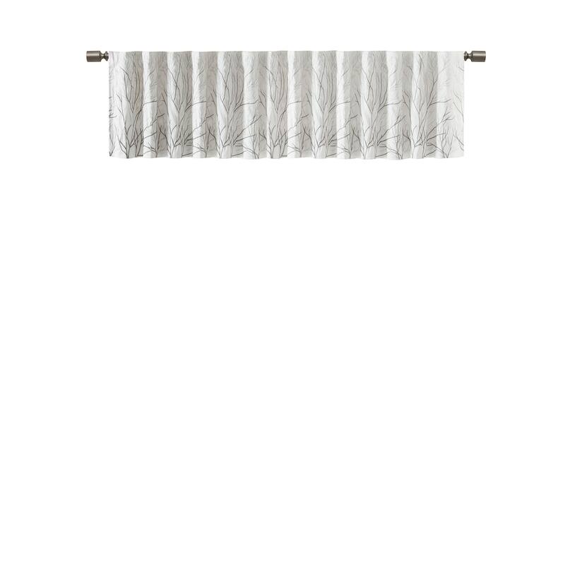 Madison Park Eliza Faux Silk Embroidered Window Valance - 50 x 18"