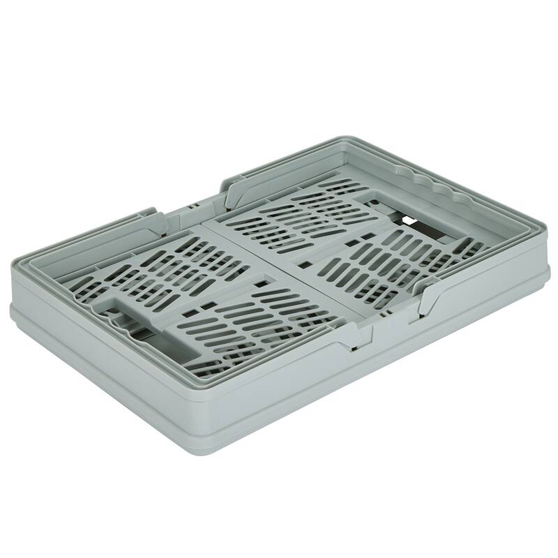 Simplify Collapsible Storage Crate with Carrying Handles in Grey