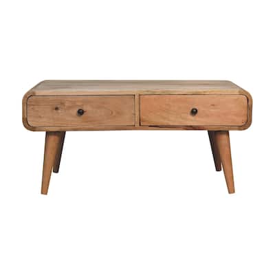 Artisan Furniture Oak ish Solid Wood Sonata Coffee Table