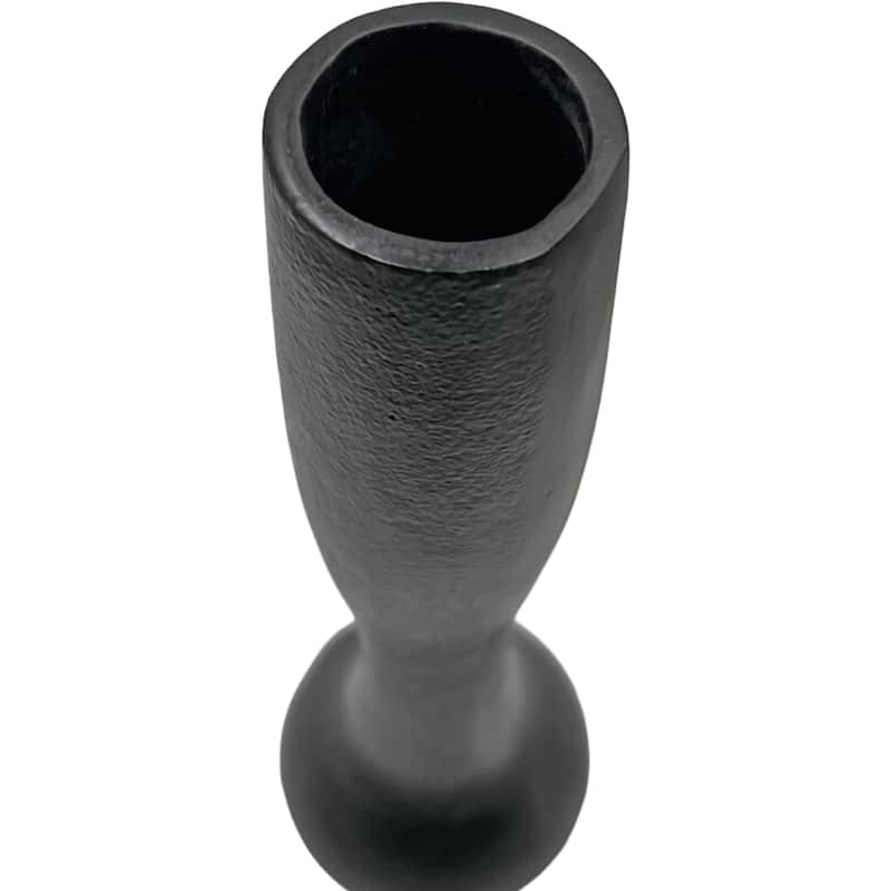 16 Inch Tall Decorative Handmade Aluminum Long Round Flower Vase