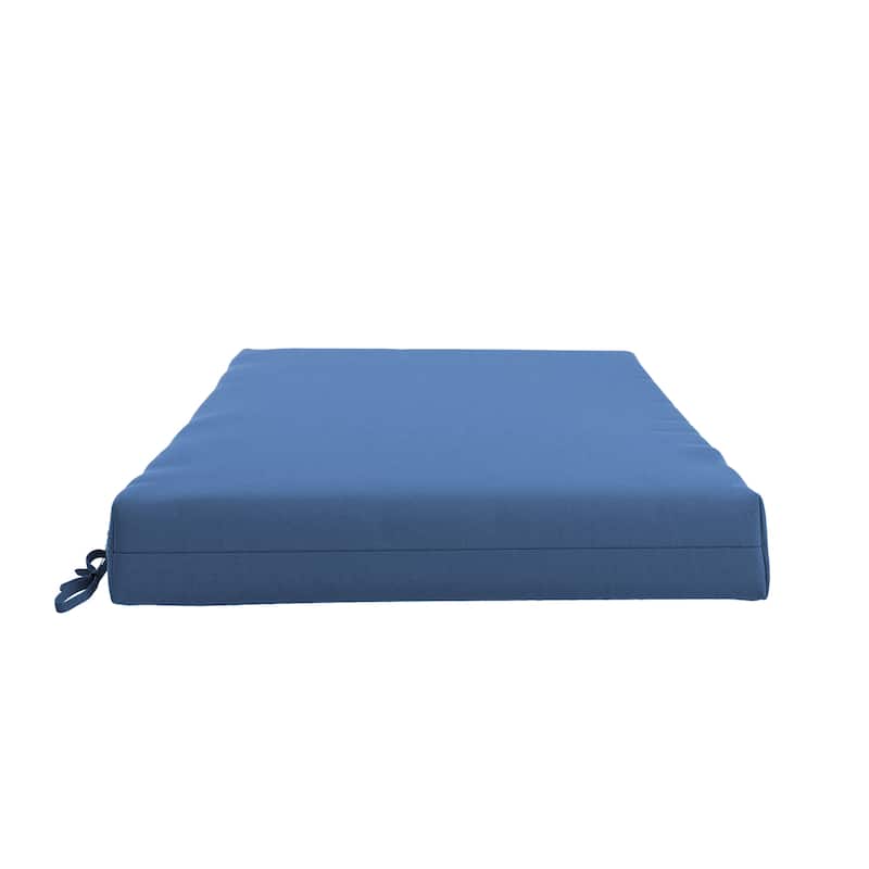 California Umbrella Outdoor Chair Pad Set of 2, 18" x 18", 2.5" Thick, Solstice Olefin Fabric