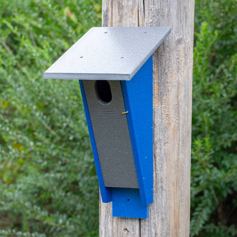OUTDOOR LEISURE PRODUCTS Model GM20GBL Peterson Blue Bird House Made with High Density Poly Resin