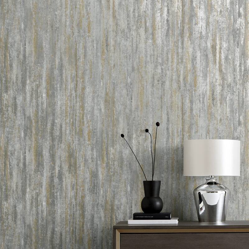 Fine Decor Belen Grey Textured Stripe Wallpaper
