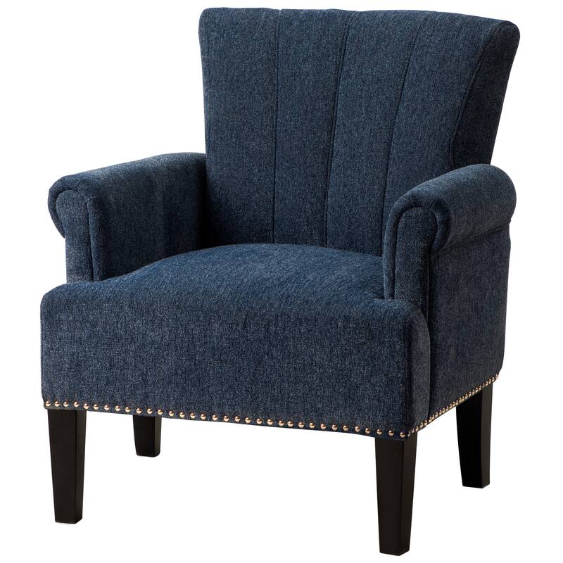 Accent Rivet Tufted Polyester Armchair