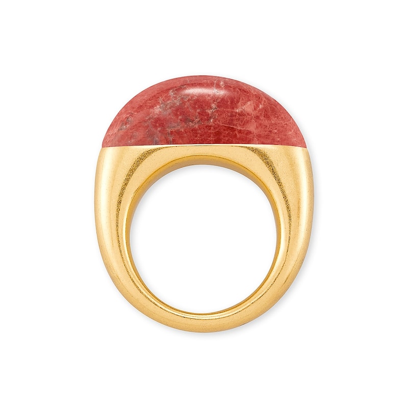 Kendra Scott Kaia Vintage Gold Plated Brass And Dyed Howlite Ring
