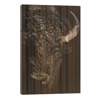 Black Glimpse I Print On Wood by Julie T. Chapman - Multi-Color