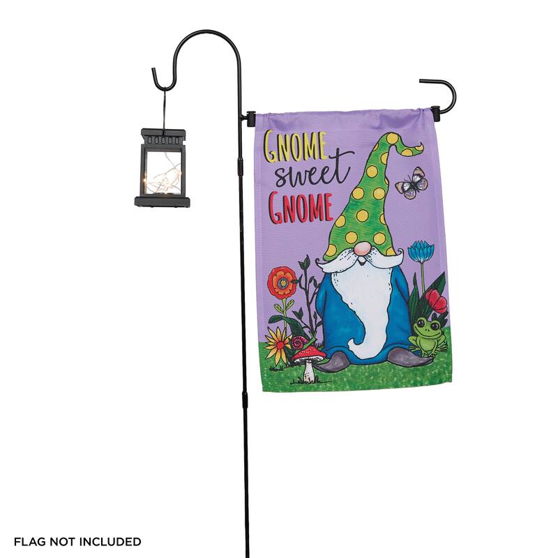 Alpine Corporation Decorative Garden Flag Holder Stakes, Outdoor Metal Flagpole Stands Design for Patio & Garden Décor