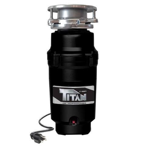 TITAN 1/2 HP Economy Garbage Disposal with Stainless Steel Sink Flange - 1/2 hp