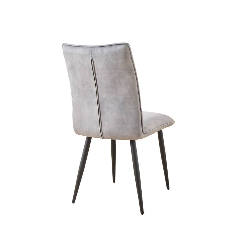 Armless Dining Chairs Set of 2 Velvet Upholstered Chairs with Metal legs, High Back Side Chairs for kitchen, Home Office