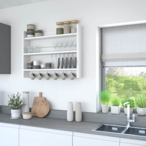 Kolin Modern Kitchen Shelf - 26'' H x 33.5'' W x 6'' D