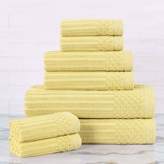 Superior Soho Ribbed Cotton 8-Piece Assorted Towel Set