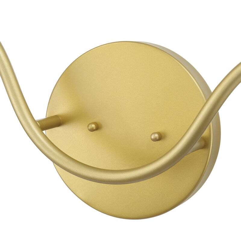 Acroma - 6 Light Gold Steel Dimmable Wavy Vanity Light - N/A
