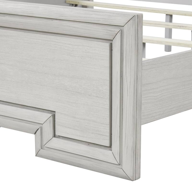 Furniture of America Klasiin 3-Piece Rustic White Wood Panel Bedroom Set